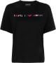 Emporio Armani T-shirt met geborduurd logo Zwart - Thumbnail 1