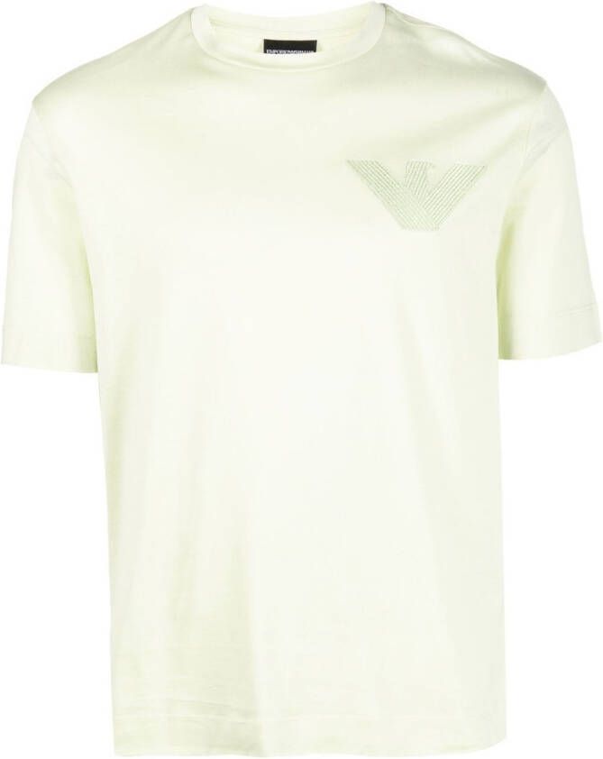 Emporio Armani T-shirt met geborduurd logo Groen