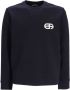 Emporio Armani Sweater met logopatch Blauw - Thumbnail 1