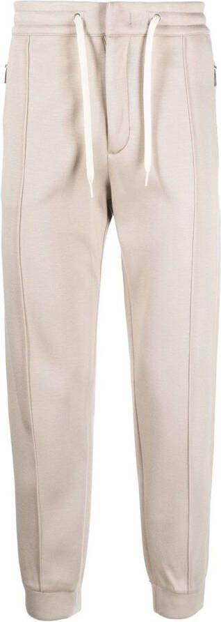 Emporio Armani Trainingsbroek met logoplakkaat Beige