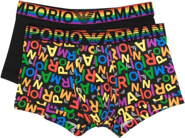 Emporio Armani Boxershorts met logoprint Zwart