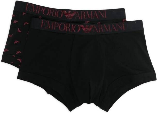 Emporio Armani Boxershorts met logoprint Zwart
