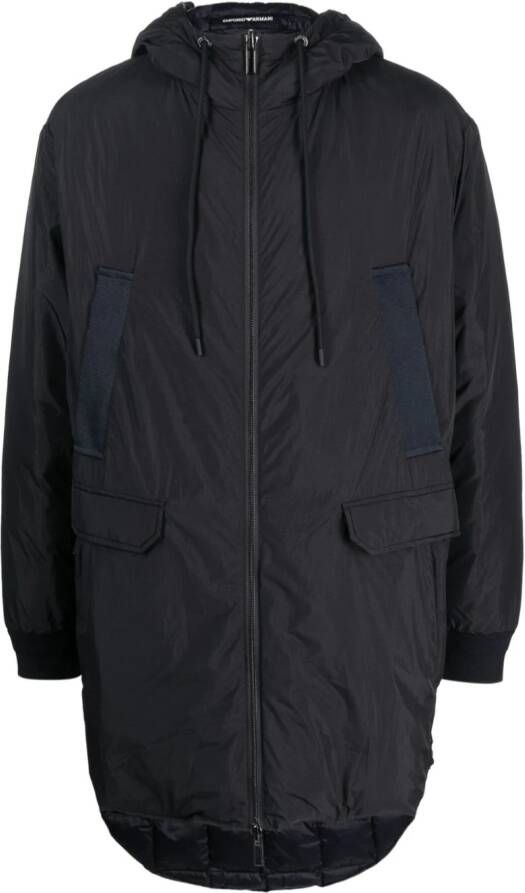 Emporio Armani Gewatteerd jack Blauw
