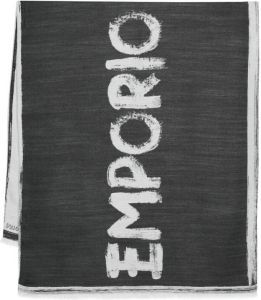 Emporio Armani Sjaal met logoprint Zwart
