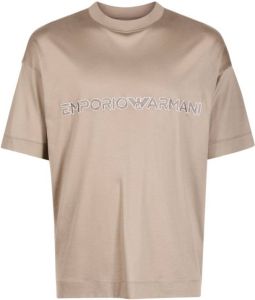 Emporio Armani logo-print short-sleeve T-shirt Bruin