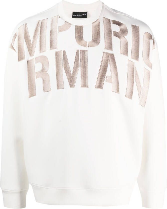Emporio Armani Sweater met logoprint Wit