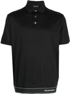 Emporio Armani Poloshirt met logoband Zwart