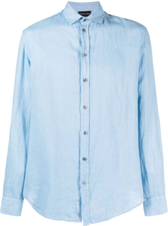 Emporio Armani Button-up overhemd Blauw