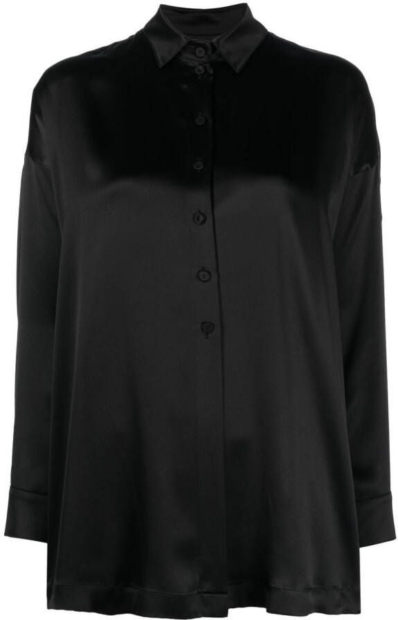 Emporio Armani Zijden blouse Zwart