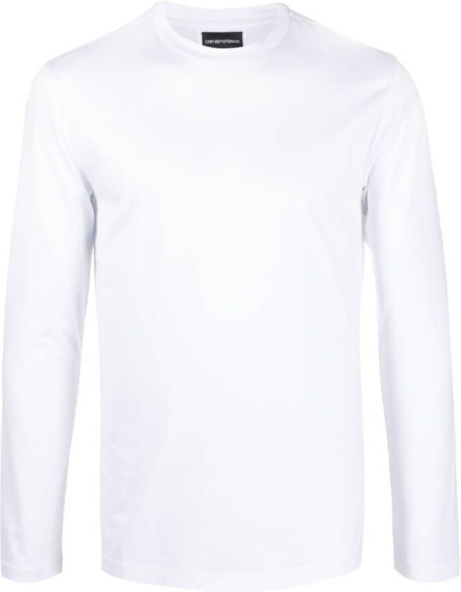 Emporio Armani T-shirt met lange mouwen Wit