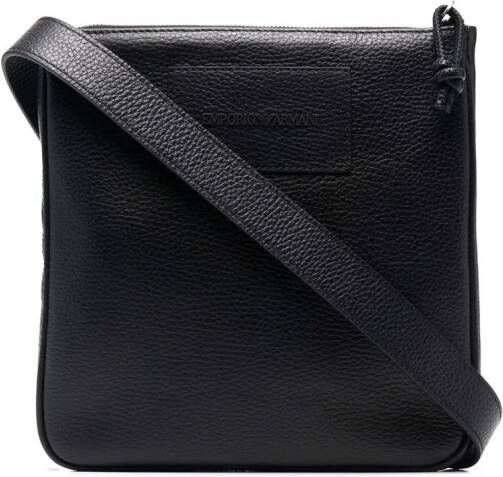 Emporio Armani Messengertas met logo-reliëf Zwart