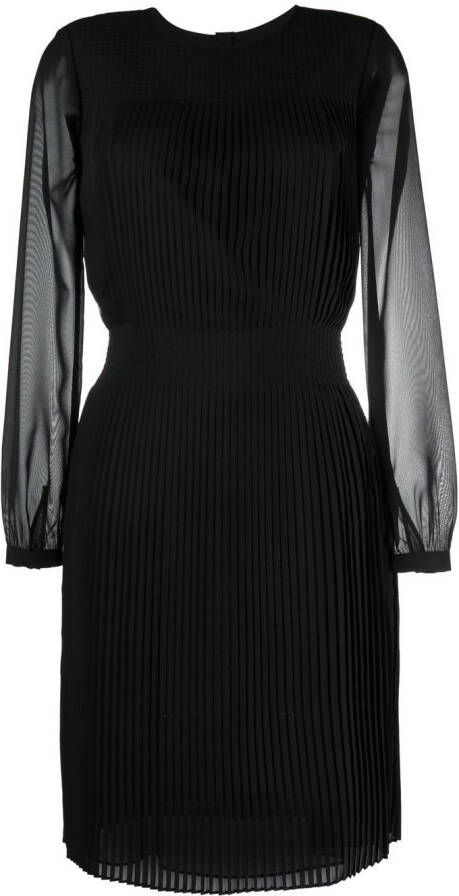 Emporio Armani Midi-jurk met lange mouwen Zwart