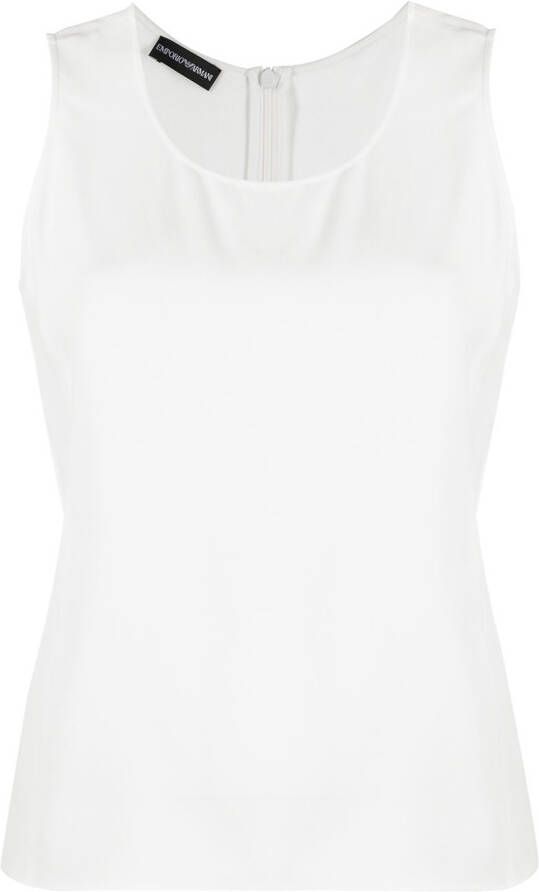 Emporio Armani Mouwloze top Wit