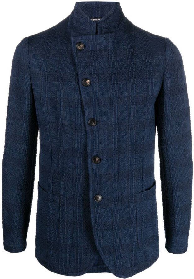 Emporio Armani Button-up blazer Blauw