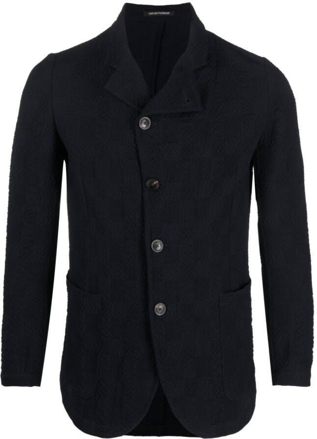 Emporio Armani Button-up blazer Blauw