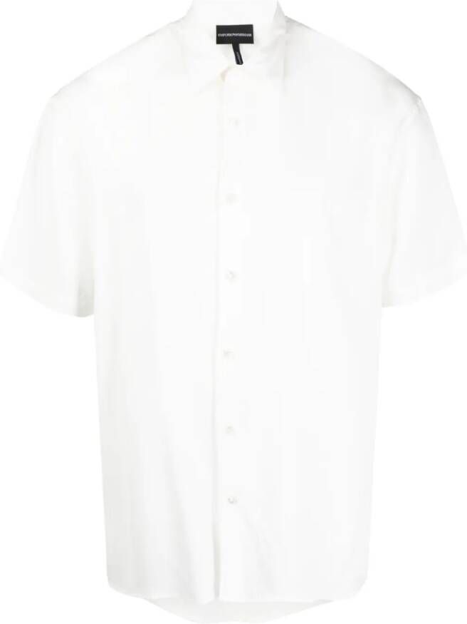 Emporio Armani Overhemd met korte mouwen Wit