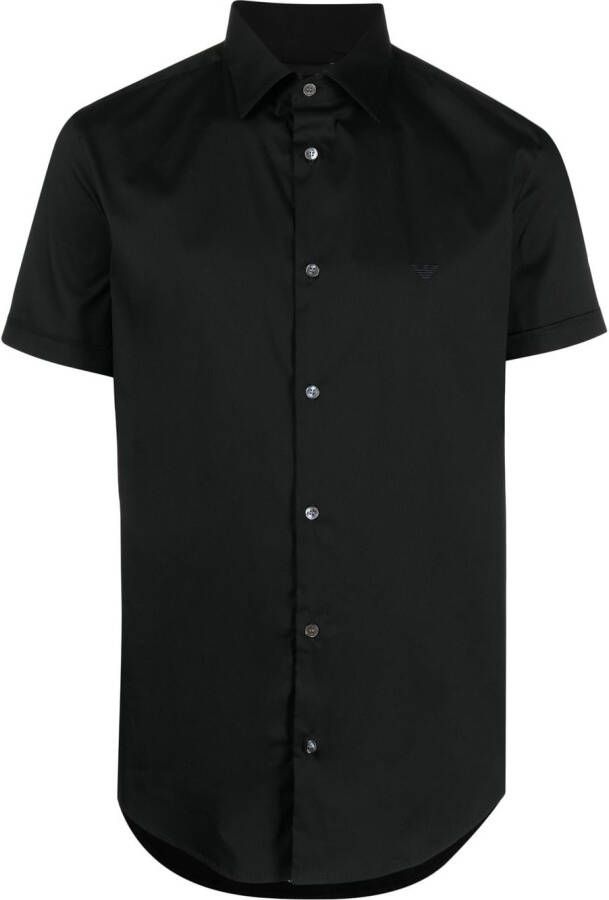 Emporio Armani Overhemd met korte mouwen Zwart