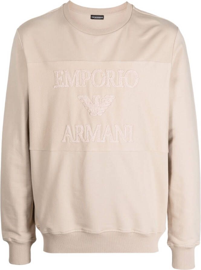 Emporio Armani Overhemd met logo-reliëf Beige