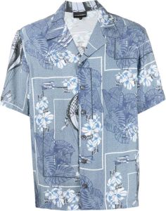 Emporio Armani Overhemd met print Blauw