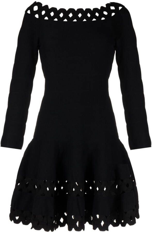 Emporio Armani Midi-jurk met geperforeerd detail Zwart
