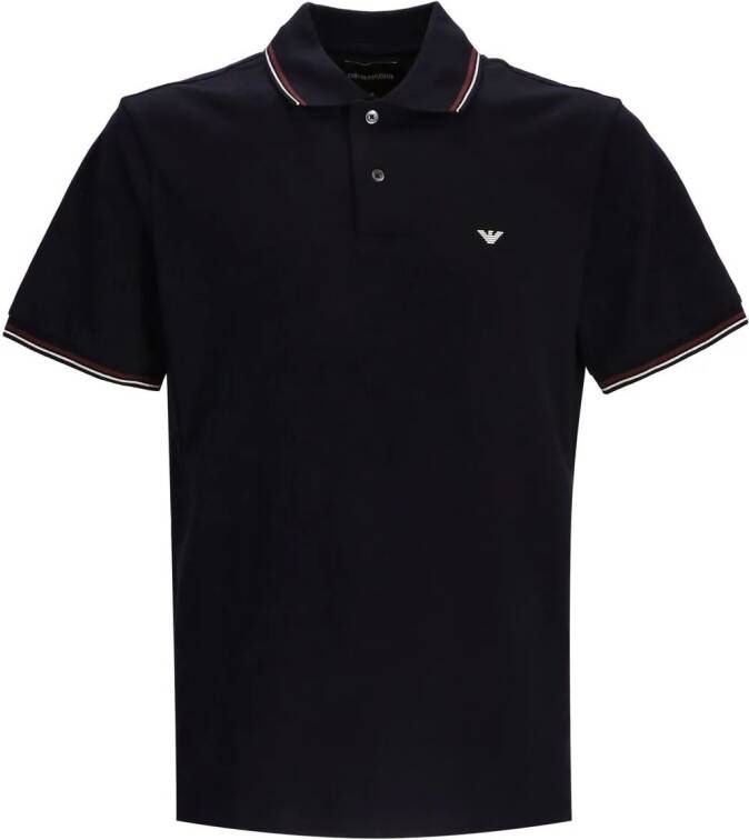 Emporio Armani Poloshirt met geborduurd logo Blauw