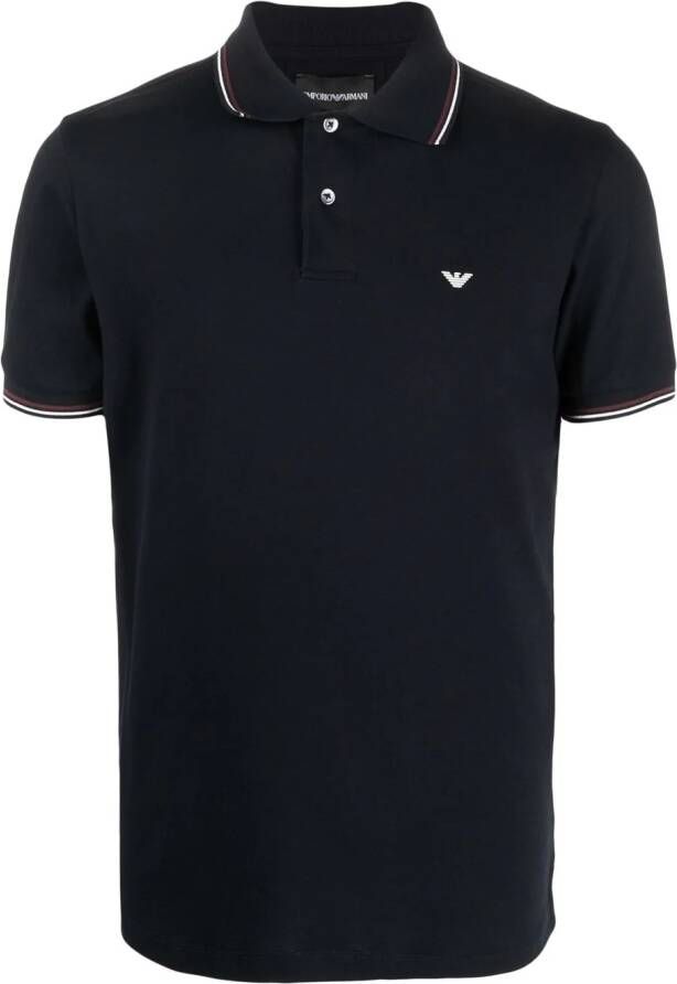 Emporio Armani Poloshirt met geborduurd logo Blauw