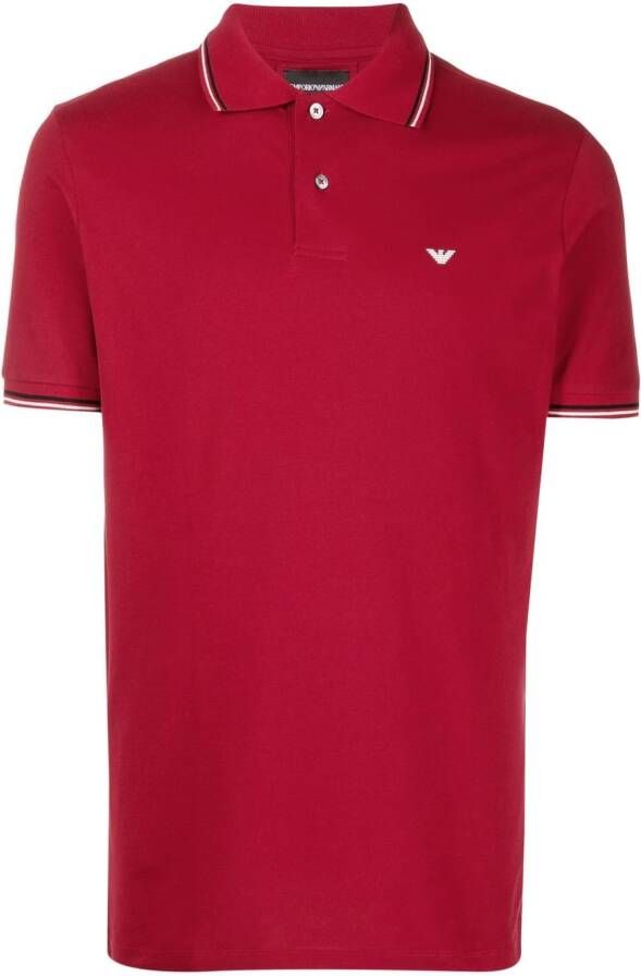 Emporio Armani Poloshirt met geborduurd logo Rood