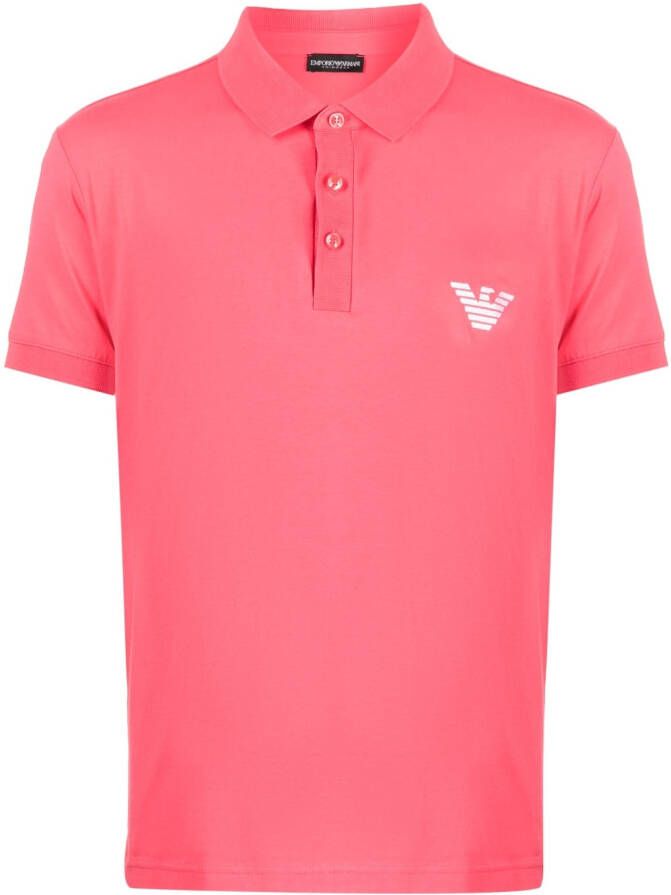 Emporio Armani Poloshirt met geborduurd logo Roze