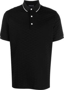 Emporio Armani Poloshirt met geborduurd logo Zwart