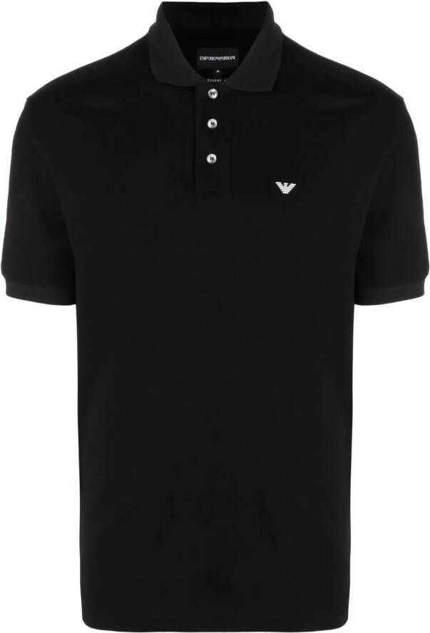 Emporio Armani Poloshirt met logo Zwart