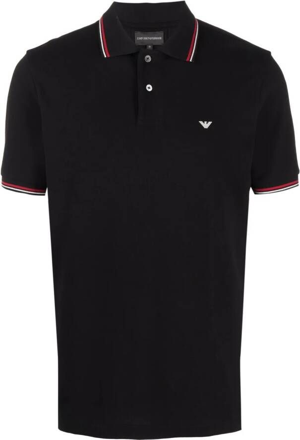 Emporio Armani Poloshirt met logoprint Zwart