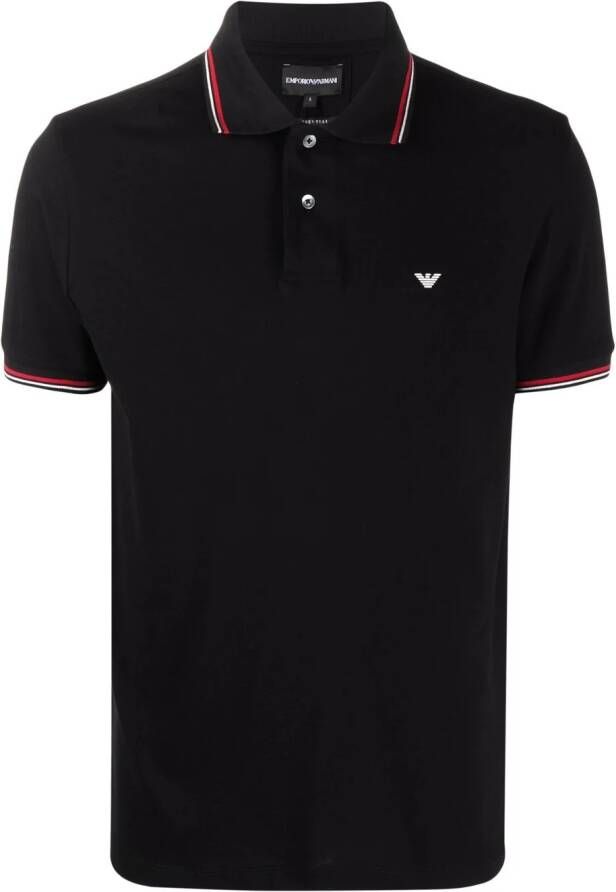 Emporio Armani Poloshirt met logoprint Zwart