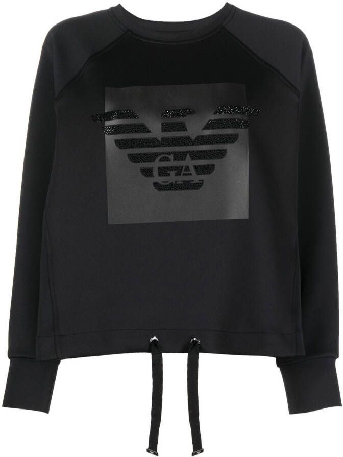 Emporio Armani Sweater verfraaid met stras Zwart