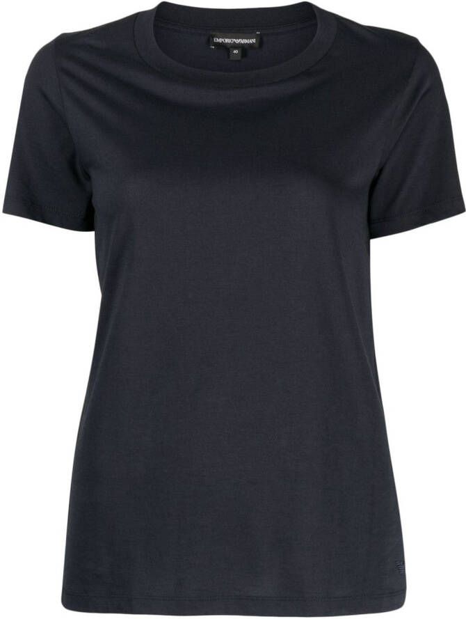 Emporio Armani T-shirt met ronde hals Blauw