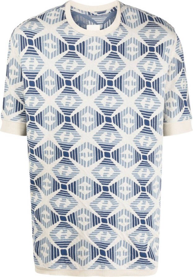 Emporio Armani Sweater met geometrisch patroon Beige