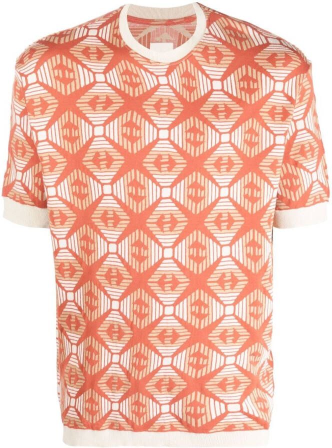 Emporio Armani Sweater met geometrisch patroon Oranje