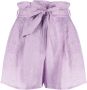 Emporio Armani Shorts met paperbag taille Paars - Thumbnail 1