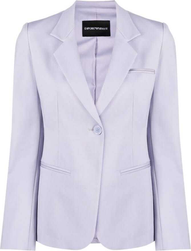 Emporio Armani Blazer met enkele rij knopen Paars