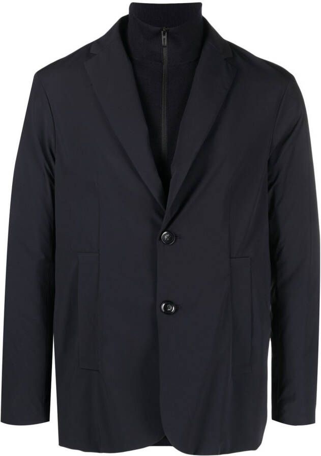 Emporio Armani Blazer met enkele rij knopen Zwart