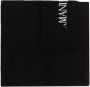 Emporio Armani Sjaal met logo intarsia Zwart - Thumbnail 1
