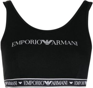 Emporio Armani Sport-bh met logoprint Zwart