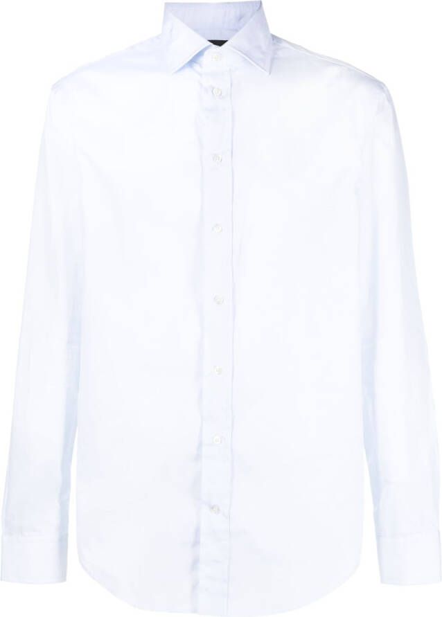 Emporio Armani Overhemd met gespreide kraag Blauw