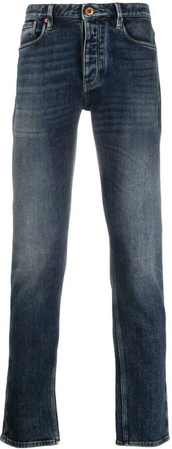Emporio Armani Jeans met stonewashed-effect Blauw
