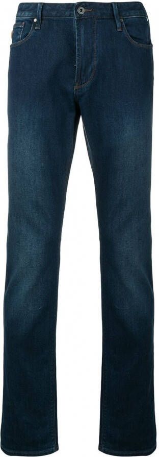 Emporio Armani straight leg jeans Blauw