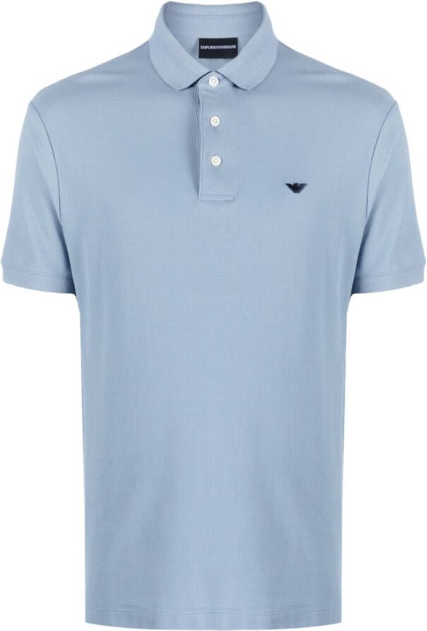 Emporio Armani Poloshirt met gestreept detail Blauw
