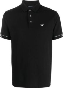 Emporio Armani Poloshirt met gestreept detail Zwart