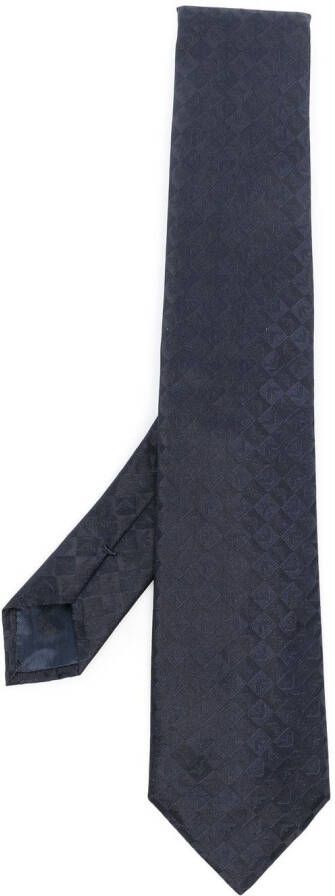 Emporio Armani Stropdas met logo jacquard Blauw