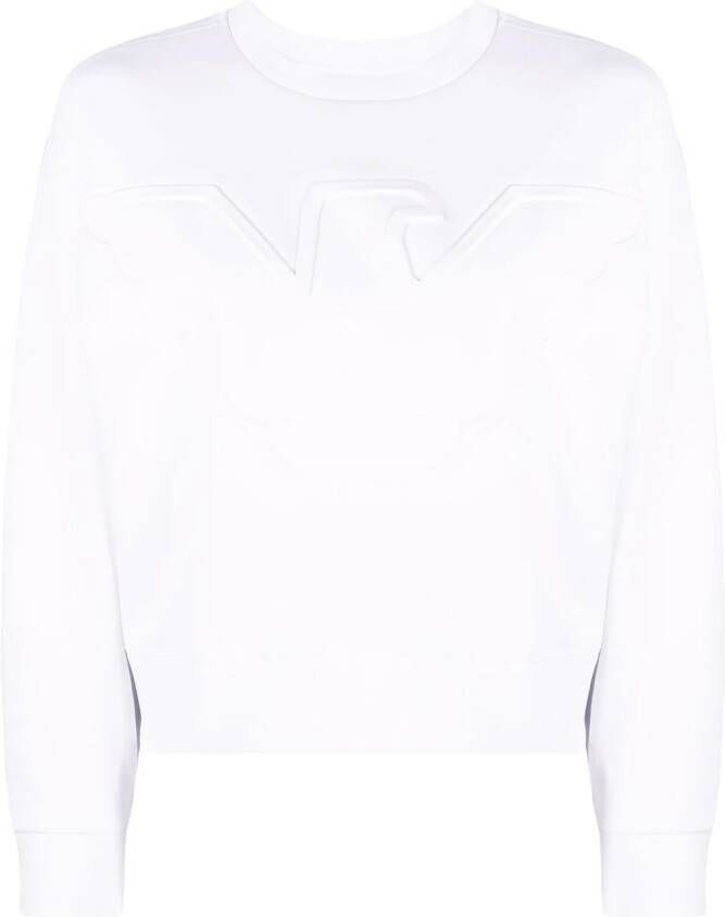 Emporio Armani Sweater met logo-reliëf Wit