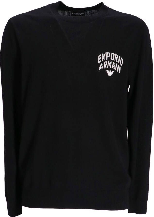 Emporio Armani Sweater met logo Zwart