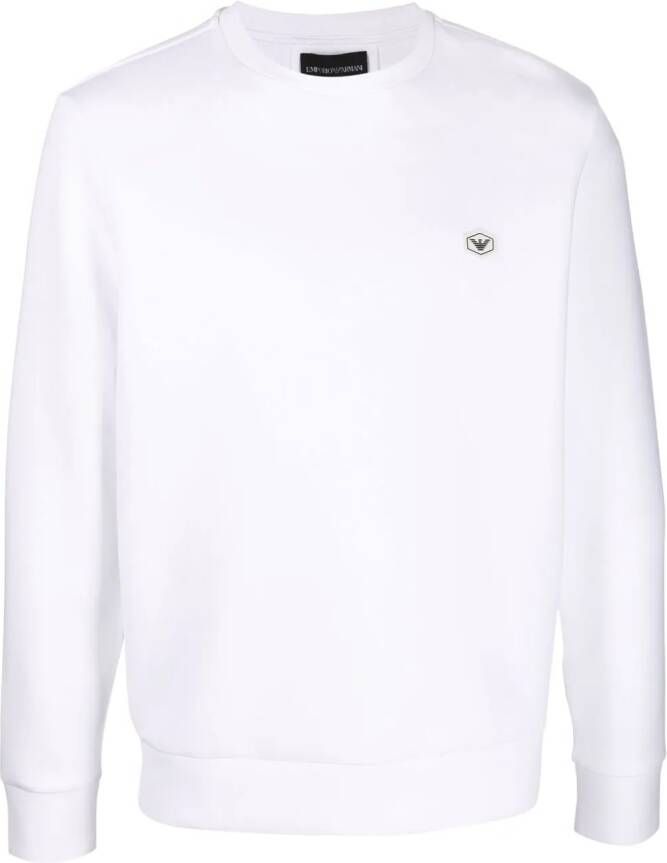 Emporio Armani Sweater met logopatch Wit